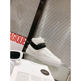 Celine Cowhide Velcro High Top Sneakers For Men And Women White