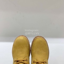 Celine Autumn Leather Martin Boots For Women Tan