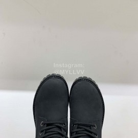 Celine Autumn Leather Martin Boots For Women Black