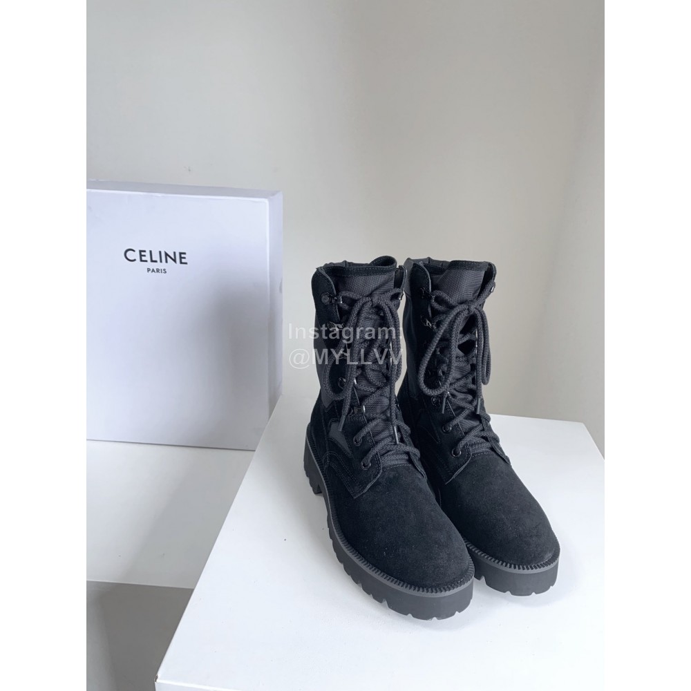 Celine New Short Boot Strap Martin Boots For Women 
