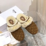 Celine Fashion Wool Warm Slippers For Women 