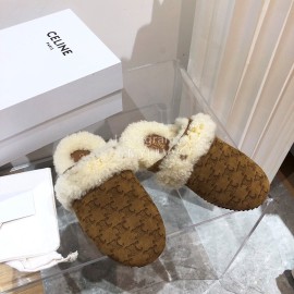 Celine Fashion Wool Warm Slippers For Women 