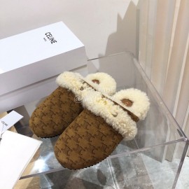 Celine Fashion Wool Warm Slippers For Women 