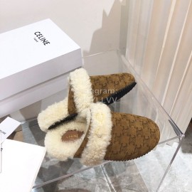 Celine Fashion Wool Warm Slippers For Women 