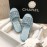 Chanel Blue Double C Platform Slippers For Women