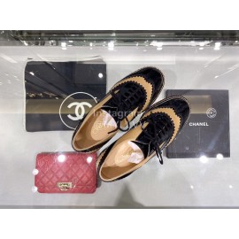 Chanel British College Style Leather Shoes For Women Orange