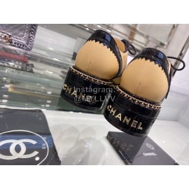 Chanel British College Style Leather Shoes For Women Orange