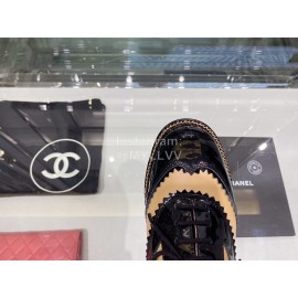 Chanel British College Style Leather Shoes For Women Orange