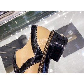 Chanel British College Style Leather Shoes For Women Orange