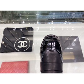 Chanel British College Style Leather Shoes For Women Black