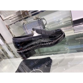 Chanel British College Style Leather Shoes For Women Black