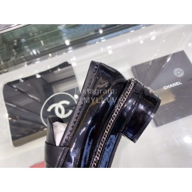Chanel British College Style Leather Shoes For Women Black