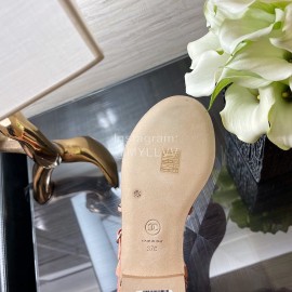 Chanel Calfskin Chain Sandals Pink