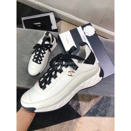 Chanel Breathable White Sneakers For Women