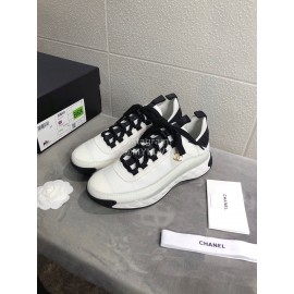 Chanel Breathable White Sneakers For Women