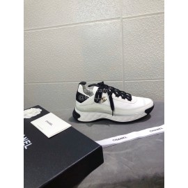 Chanel Breathable White Sneakers For Women