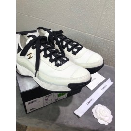 Chanel Breathable White Sneakers For Women
