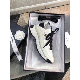 Chanel Breathable White Sneakers For Women