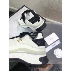Chanel Breathable White Sneakers For Women