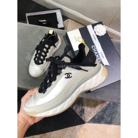 Chanel Breathable Gray Sneakers For Women