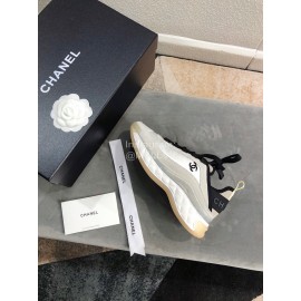 Chanel Breathable Gray Sneakers For Women
