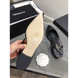 Chanel Black Sheepskin Pointed Shoes For Women