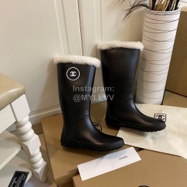 Chanel Wool Waterproof Warm Rain Boots