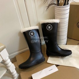 Chanel Wool Waterproof Warm Rain Boots