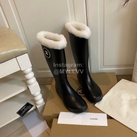 Chanel Wool Waterproof Warm Rain Boots