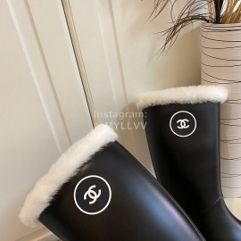 Chanel Wool Waterproof Warm Rain Boots
