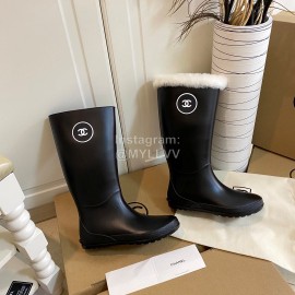 Chanel Wool Waterproof Warm Rain Boots