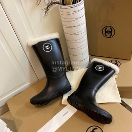 Chanel Wool Waterproof Warm Rain Boots