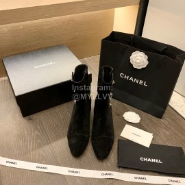 Chanel Winter New Calf Boots Black