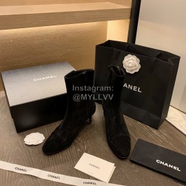 Chanel Winter New Calf Boots Black