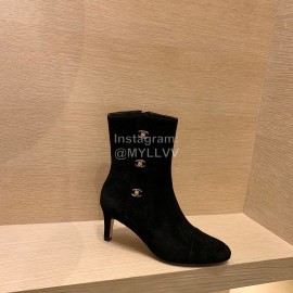 Chanel Winter New Calf Boots Black