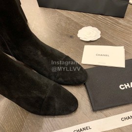 Chanel Winter New Calf Boots Black