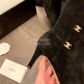 Chanel Winter New Calf Boots Black