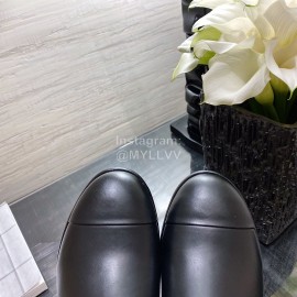 Chanel Black Leather High Heeled Boots