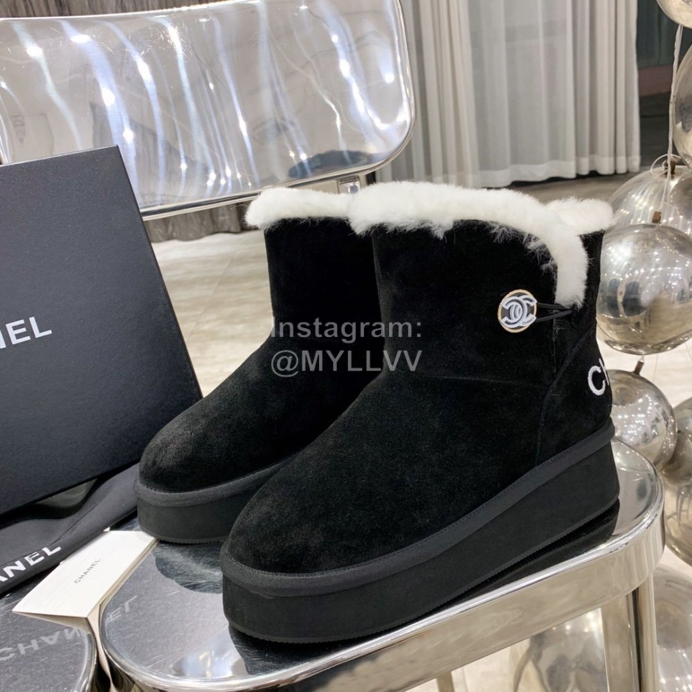 Chanel Winter Sheepskin Thick Soled Boots