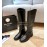Chanel Autumn Winter Knee Boots Black