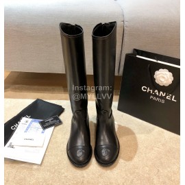 Chanel Autumn Winter Knee Boots Black
