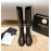 Chanel Autumn Winter Knee Boots Black