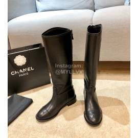 Chanel Autumn Winter Knee Boots Black