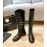 Chanel Autumn Winter Knee Boots Black