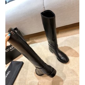Chanel Autumn Winter Knee Boots Black