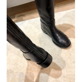 Chanel Autumn Winter Knee Boots Black