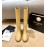 Chanel Autumn Winter Knee Boots Yellow