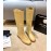 Chanel Autumn Winter Knee Boots Yellow