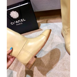 Chanel Autumn Winter Knee Boots Yellow