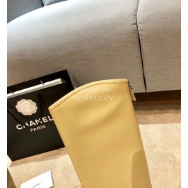 Chanel Autumn Winter Knee Boots Yellow